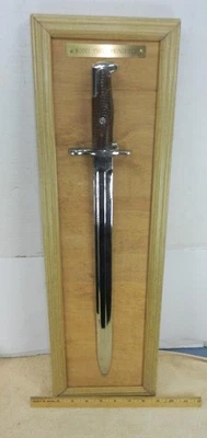 美国型号 1905 年 Springfield Armory SA Bayonet 标记 1906 年木制墙板! — 第 1/4 张图片