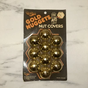 Vintage Bar Jan Gold Nuggets Lug Nut Covers NOS - Picture 1 of 3
