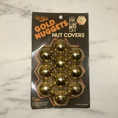 Vintage Bar Jan Gold Nuggets Lug Nut Covers NOS - Image 1 of 3