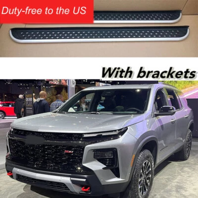 2Pcs running board Fits For Chevrolet Traverse 2024 2025 Side Steps nerf Bars - Image 1 of 4