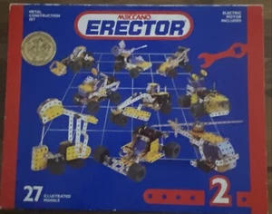 Meccano Erector Set #2 Metal Construction Kit 27 Illustrated Models - Picture 1 of 5