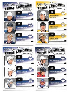 Lot of 4 2010-11 O-Pee-Chee Team Leaders - Ovechkin Kessel Chara Rask Kovalchuk