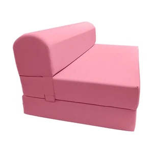 Pink Sleeper Chair Folding Foam Beds, Portable Studio Guest Bed 6 x 48 x 72 - Picture 1 of 6