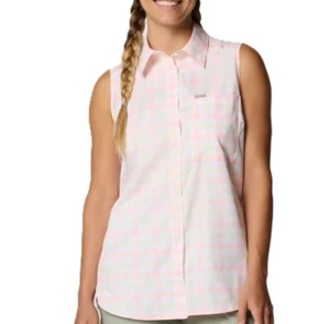Neu mit Etikett Columbia Damen M Anytime Lite ärmelloses Kragenshirt UPF 50 NEU pink - Bild 1 von 8