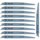 10 x BiM Säbelsägeblatt, 228 x 19 x 1,27 mm, Z4 mm für Sägen von Holz mit Nägeln