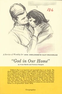 Gott in unserem Haus 1961 Kindertag Gottesdienst Programm Baptistengemeinde Randle - Bild 1 von 3