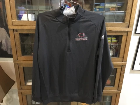 Chicago Maroons Gray Basketball ADIDAS Embroidered 1/4 Zip Pullover SZ L - Cool Cover