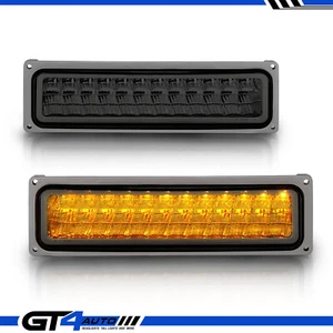 88-98 GMC Chevy C10 C/K Yukon Tahoe Suburban LED Black Parking Bumper Lights - Picture 1 of 5