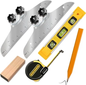 Template Tool Stair Tread Jig Set Stair Measuring Tool Stair Jig with Level NEW - Picture 1 of 5