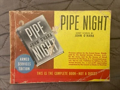 WW2 Vintage Pb,  Pipe Night by O’Hara, Armed Service Ed 741, 1944, G - Imagem 1 de 4