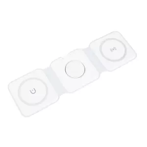 Powerology Station de Charge Pliable MagSafe 3 en 1 Blanc - Photo 1 sur 4