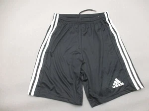 ADIDAS AEROREADY Size M Boys Black Stretch Waist Drawstring Running Shorts 286 - Picture 1 of 6