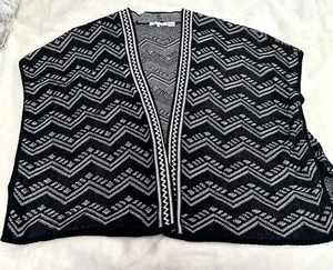 Eight Eight Eight Womans Sweater Vest Size XL Aztec Open Front Striped Cardigan - Picture 1 of 9