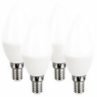 Luminea 4er-Set LED-Kerzen, tageslichtwei, 500 Lumen, E14, 6 Watt, 6500 K