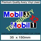 MOBIL 1 ONE Decal Sticker X2 Vintage Petrol Petroleana Hot Rod Stickers