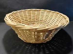Weidenkorb Rattan Geflochten Brotkorb Osternest Deko Garten 26,0 cm Ø - Bild 1 von 7