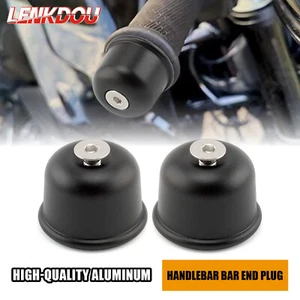 Pair Handle Bar Ends Plugs For Triumph Scrambler 1200 Bonneville T120/T100 Black - Picture 1 of 8