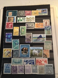 Collection Of Foreign Mint Used On Pages Or Cards Latin American Mexico - Picture 1 of 13