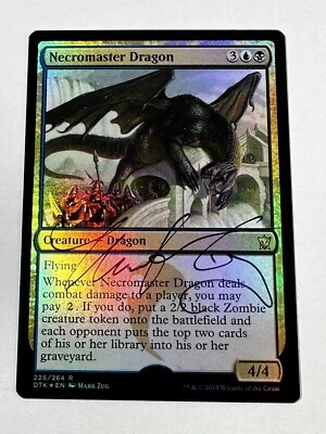 MTG Magic Necromaster Dragon Signed Artist Proof x1 DTK Dragons Tarkir Mark Zug - Image 1 of 2
