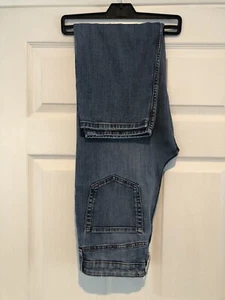 WOMENS M&S SIZE UK 12 W32in L27in STRAIGHT LEG DENIM JEANS TROUSERS - Picture 1 of 8