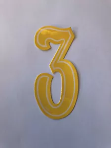 NOS DEVIL BMX Motocross number 3 Yellow vintage oldschool - Foto 1 di 1