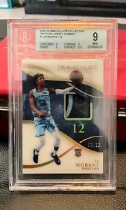 2019-20 Immaculate Collection JA MORANT Patches RC Jersey #1 SSP /12 BGS 9 Mint - Picture 1 of 5