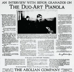 ENRIQUE GRANADOS DUO-ART PIANO ROLLS CDR - Picture 1 of 1