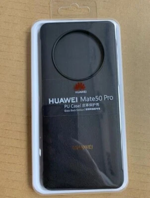 Original Huawei Mate50 Mate50 Pro PU Leather Back Cover Case-Glass Back Edition - Image 1 of 4