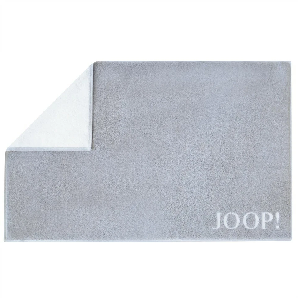 JOOP Badematte 1600 silber weiß 76 Matte Bad Badteppich Duschvorleger Frottee