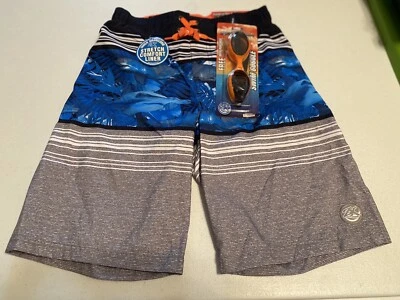 Bañador ZeroXposur para niño boardshorts traje de baño talla XL 18-20 azul tiburones nuevo con etiquetas  Foto 1 de 4