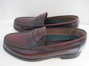 Rockport DresSports Burgundy Leather Penny Loafers Shoes Size 10 W NEW! - Picture 1 of 7