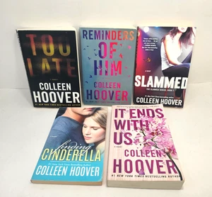 Lot of 5 Colleen Hoover Book Paperback Slammed Too Late It Ends with Us - Picture 1 of 7