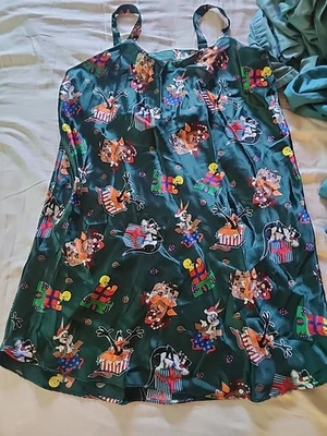 Camisón de Navidad vintage Looney Tunes - L - 1997 Warner Bros Taz Bugs Foto 1 de 3