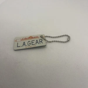 Vintage LA Gear California License Plate Key Chain Retro Shoe Tag 90s - Picture 1 of 4