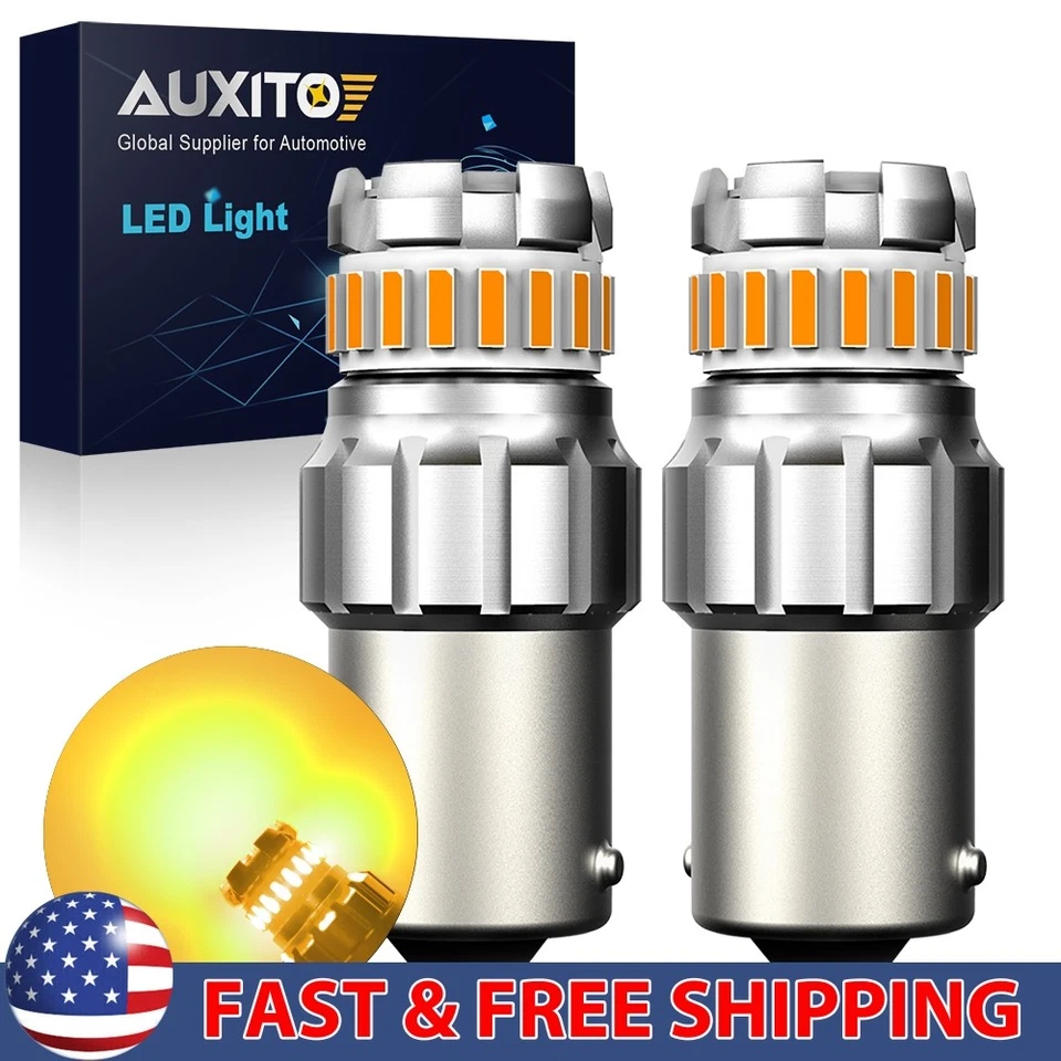 AUXITO P21W 1156 7506 LED Señal de giro Bombillas Super Brillante Ámbar CANBUS 2X Foto 1 de 4