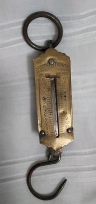 Ancien peson "Exportation" en fer et laiton  - Photo 1/4