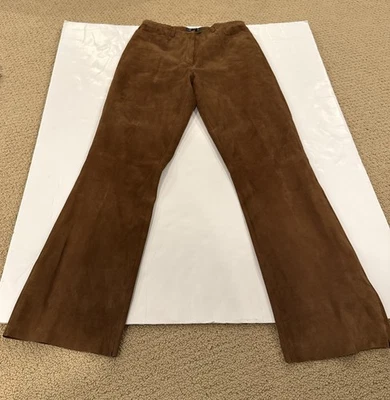 Pantalones de gamuza vintage Harold's frente plano marrón cacao Foto 1 de 4