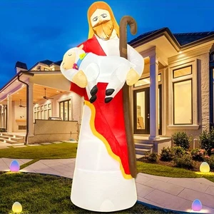 7FT Height Easter Inflatables Outdoor Decorations Inflatable Jesus Embraces T - Picture 1 of 6