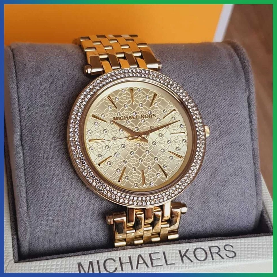 Michael Kors MK3398 Classic Darci Gold Dial Stainless Steel Strap Women's Watch - Image 1 of 1