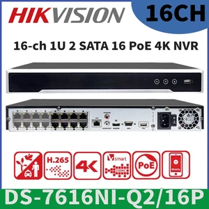 Hikvision DS-7616NI-Q2/16P 4K 8MP 16CH 16PoE 1U H.265 NVR Network Video Recorder - Picture 1 of 4