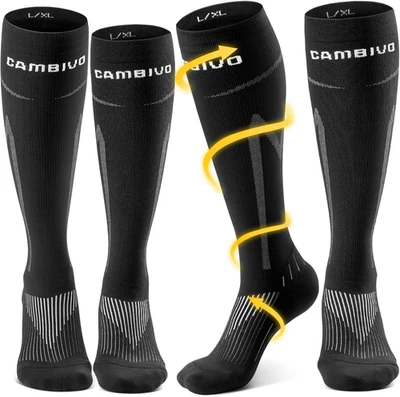 Calze Compressione Graduata Donna Uomo 2 Paia, Calze Elastiche a Compressione 20 - Immagine 1 di 4