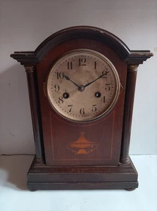 Two Column Hamburg American HAC Inlaid Edwardian Clock Restoration - Picture 1 of 8