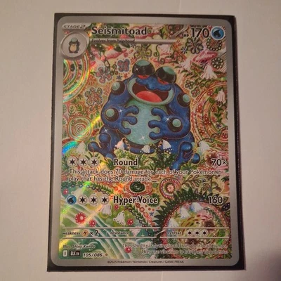 Seismitoad 105/086 Sv: Black Bolt Holo Full Art Illustrated - Image 1 of 3