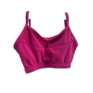 Unbranded Girls' Pink Embellished Camisole Sports Bra Youth Size 4/5 - Picture 1 of 2