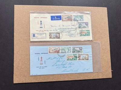 Southern Rhodesia 1953 FDC +Rhodes Centenary #SG71-75 +Statue Cachet +2 FDCs - Image 1 of 2