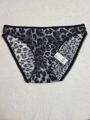 NUEVO CON ETIQUETAS DE COLECCIÓN NY&CO Panty de Bikini Clásico de Microfibra Suave Talla Pequeña Leopardo Foto 1 de 4
