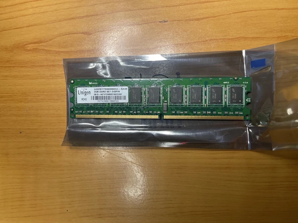 10X UNIGEN UG25T7200M8DU-6AM 2GB DDR2 667MHz ECC DIMM 240-Pin - Image 1 of 4
