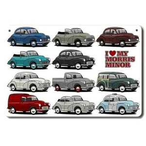 Morris Minor Variations gedruckt auf Blech Aluminium Schild wasserdicht - Bild 1 von 4