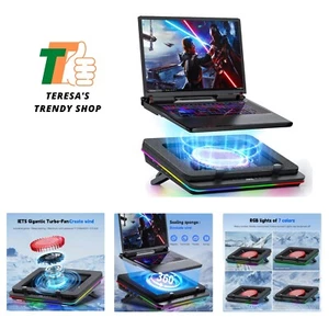 GT600 RGB Laptop Cooling Pad Equipped with Gigantic Turbo-Fan(5.5inch Diamete... - Afbeelding 1 van 9