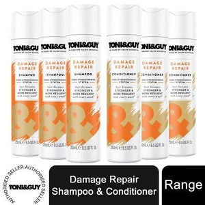 3ofEach Toni&Guy Damage Repair Shampoo 250ml & Conditioner 250ml for DamagedHair - Picture 1 of 12